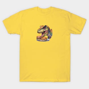 Dinosaur with burger T-Shirt